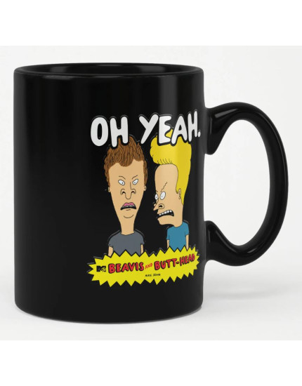 Beavis and Butt-Head hrnček Oh Yeah (Black) obrázok 1