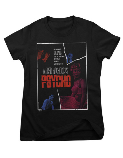 Alfred Hitchcocks Psycho - Movie Poster (dámské tričko) obrázok 1
