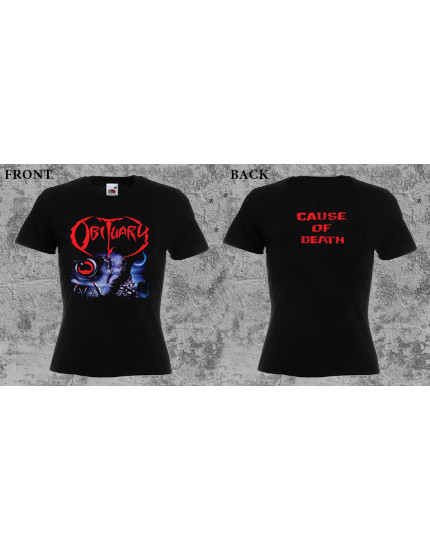 Obituary - Cause of Death (dámské tričko) obrázok 1