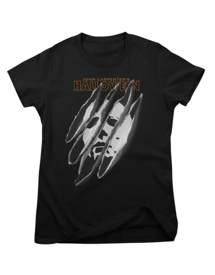 Halloween - Michael Myers Slashed Mask (dámské tričko) obrázok 1