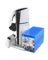 Multifunkčný Nabíjací Stojan s Chladením pre PS5 a PS5 Slim