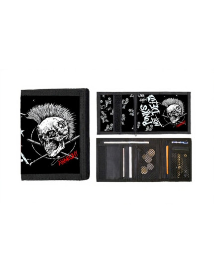 Anarchy Skull - Punks Not Dead peněženka obrázok 1