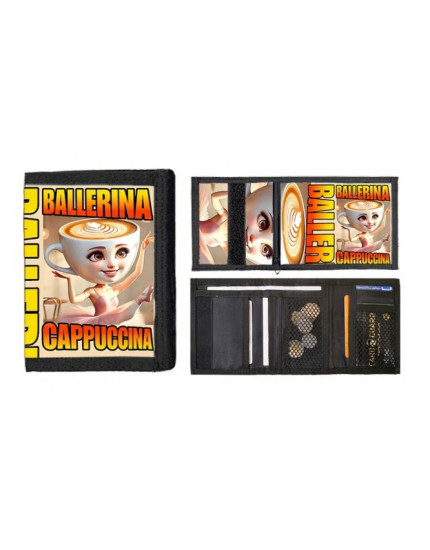 Ballerina Cappuccina Italian Brainrot Meme peněženka obrázok 1