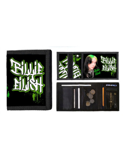 Billie Eilish - Green Graffitti Logo peněženka obrázok 1
