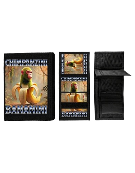 Chimpanzini Bananini Italian Brainrot Meme peněženka obrázok 1