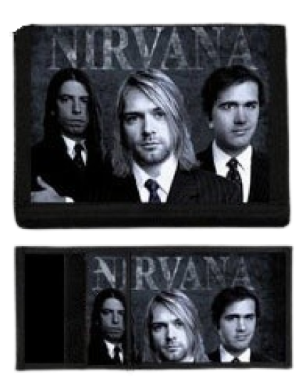 Nirvana White Black Band peněženka obrázok 1