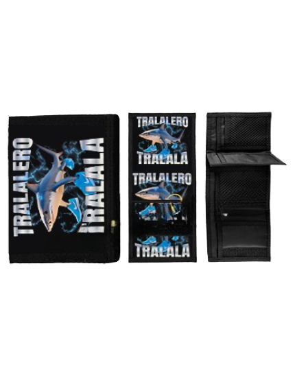 Tralalero Tralala Black Motive Italian Brainrot peněženka obrázok 1