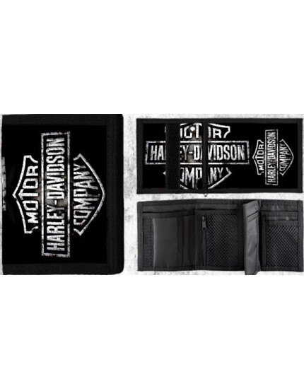 Harley Davidson Logo Black and White peněženka obrázok 1