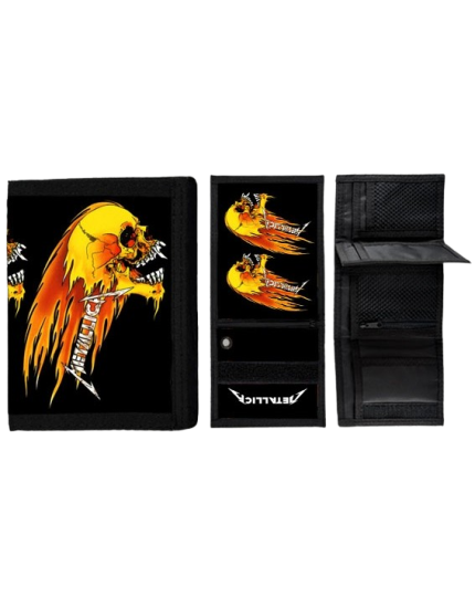 Metallica Flames Skull peněženka obrázok 1
