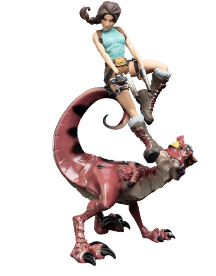 Tomb Raider Mini socha Lara Croft and Raptor 25 cm obrázok 1