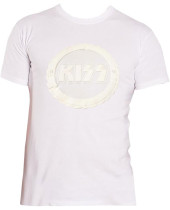 KISS - Buzzsaw Logo (White) (Hi-Build) (tričko)