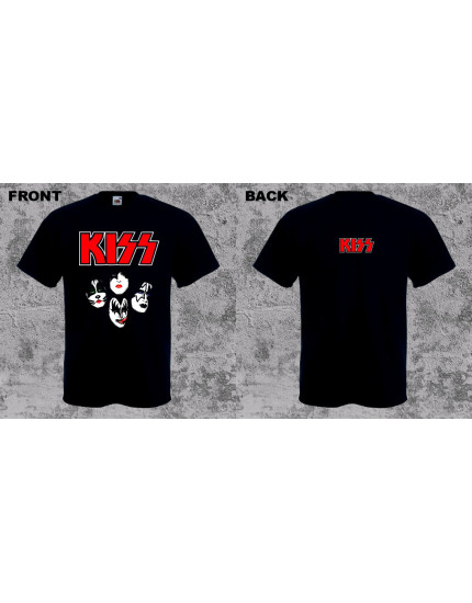 Kiss - Band Red Logo (T-Shirt) obrázok 1