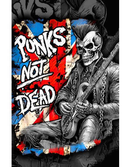 Punks Not Dead - Guitar (vlajka) obrázok 1