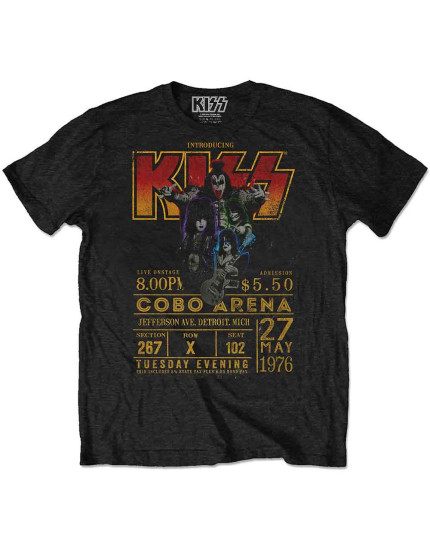 KISS - Cobo Arena '76 (Black) (tričko) obrázok 1