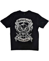 Motorhead - Crossed Swords England Crest (Black) (tričko)