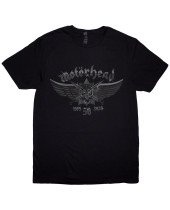 Motorhead - 50 Years Wings Badge (Black) (tričko)