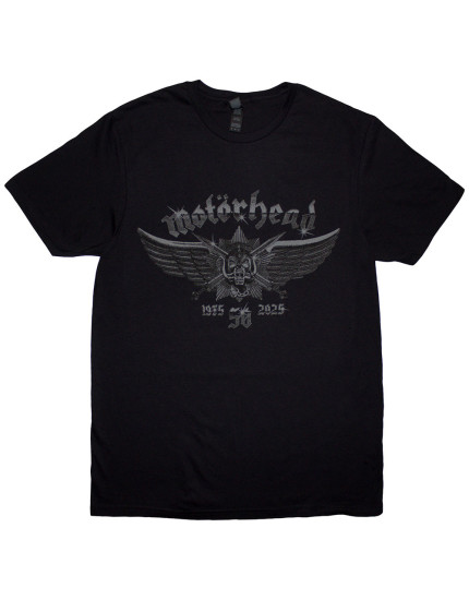 Motorhead - 50 Years Wings Badge (Black) (tričko) obrázok 1