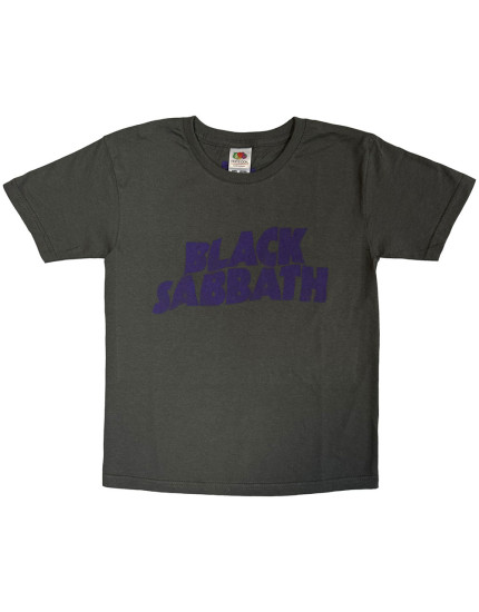 Black Sabbath - Wavy Logo (Charcoal Grey) (dětské tričko) obrázok 1