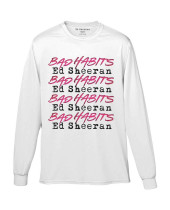 Ed Sheeran - Bad Habits Stack (White) (Long Sleeve)
