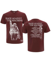 Rage Against The Machine - BOLA Album Cover (Maroon Red) (Back Print) (tričko)