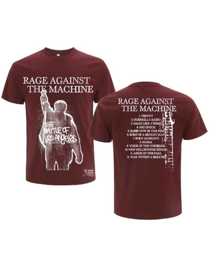 Rage Against The Machine - BOLA Album Cover (Maroon Red) (Back Print) (tričko) obrázok 1