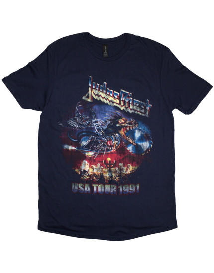 Judas Priest - Painkiller US Tour 91 (Navy Blue) (tričko) obrázok 1