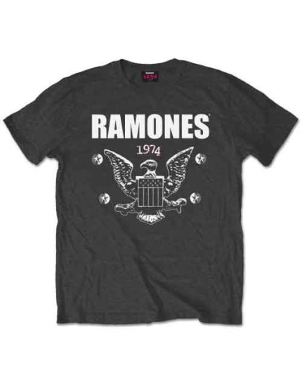Ramones - 1974 Eagle (Charcoal Grey) (T-Shirt) obrázok 1