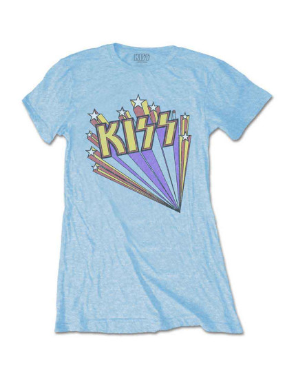KISS - Stars (Light Blue) (dámské tričko) obrázok 1