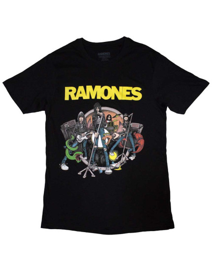 Ramones - Cartoon Band (Black) (tričko) obrázok 1