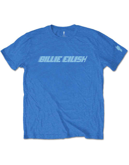 Billie Eilish - Blue Racer Logo (Blue) (Sleeve Print) (tričko) obrázok 1