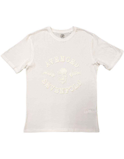 Avenged Sevenfold - Classic Deathbat (White) (Hi-Build) (tričko) obrázok 1