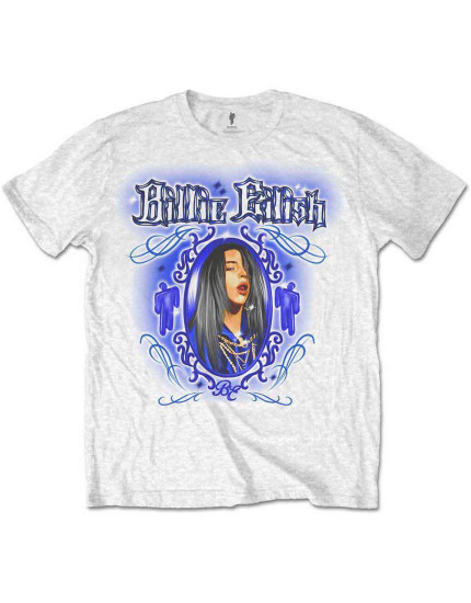 Billie Eilish - Airbrush Photo (White) (dětské tričko) obrázok 1