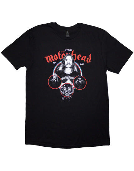 Motorhead - 50 Years Band Circles (Black) (tričko) obrázok 1