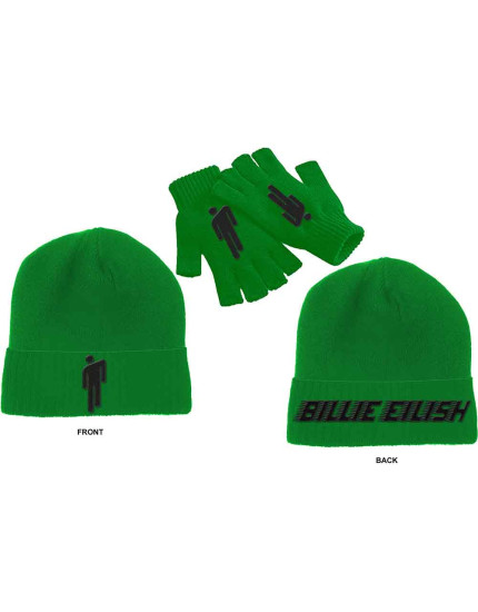 Billie Eilish Beanie Hat and Glove Set: Blohsh (Jelly Bean Green) (kulich) obrázok 1