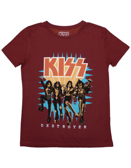 KISS - Destroyer 3D Logo (Red) (dámské tričko) obrázok 1