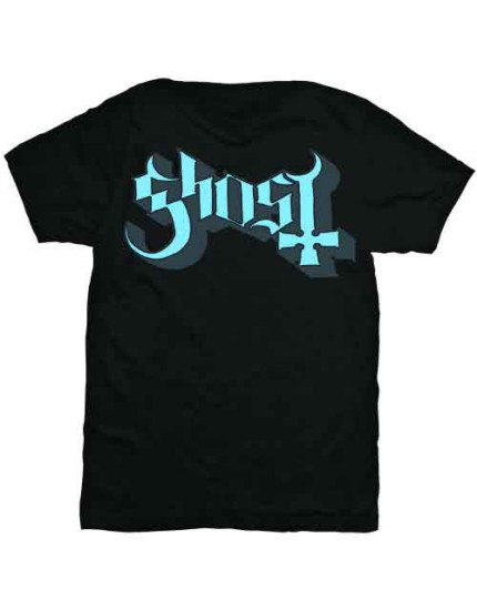 Ghost - Blue Grey Keyline Logo (Black) (tričko) obrázok 1