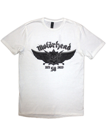 Motorhead - 50 Years Wings Badge (White) (tričko) obrázok 1