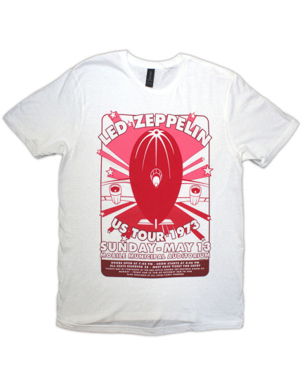 Led Zeppelin - Mobile Municipal (White) (tričko) obrázok 1