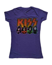 KISS - Logo, Faces, Icons (Purple) (dámské tričko)