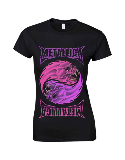 Metallica - Yin Yang Purple (Black) (dámské tričko) obrázok 1