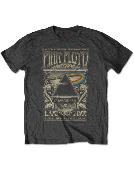 Pink Floyd - Carnegie Hall Poster (Charcoal Grey) (tričko) obrázok 1