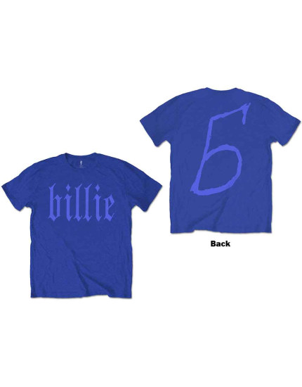 Billie Eilish - Billie 5 (Blue) (Back Print) (tričko) obrázok 1