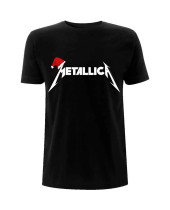 Metallica - Santa Hat Logo (Black) (tričko)