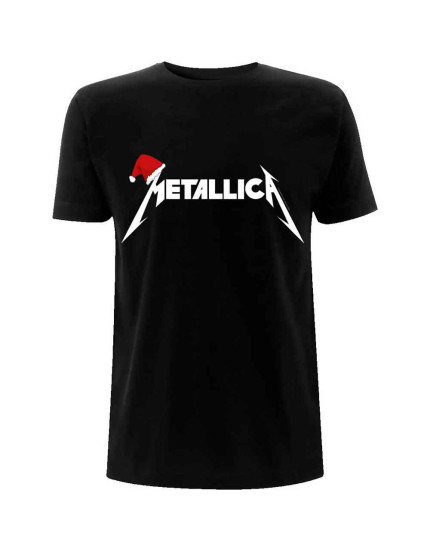Metallica - Santa Hat Logo (Black) (tričko) obrázok 1