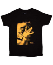 Tupac - Fingers Orange Tone (Black) (tričko)