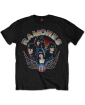 Ramones - Vintage Wings Photo (Black) (tričko)