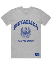 Metallica - College Crest (Grey) (tričko)