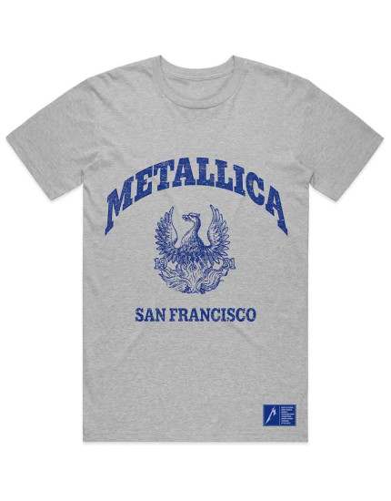 Metallica - College Crest (Grey) (tričko) obrázok 1