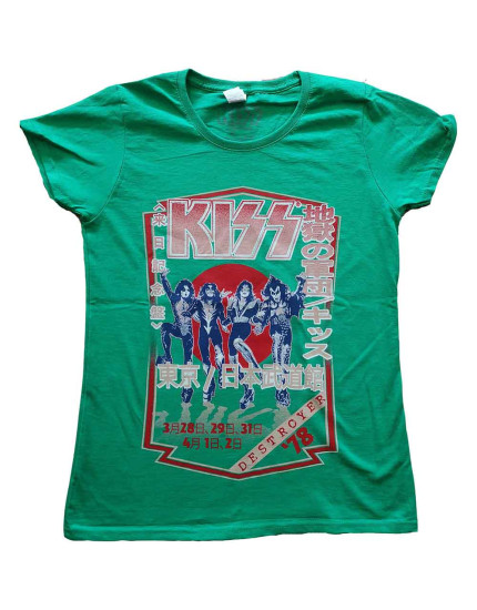 KISS - Destroyer Tour '78 (Green) (dámské tričko) obrázok 1