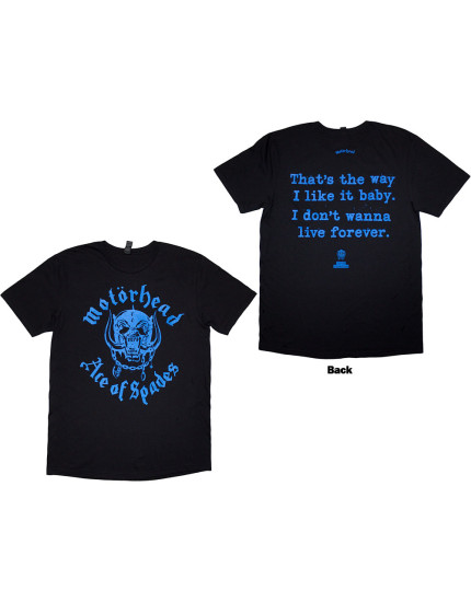Motorhead - Ace Of Spades Lyric (Back Print) (tričko) obrázok 1